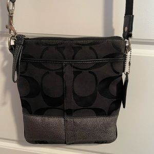 Vintage Coach Glitter Stripe Crossbody